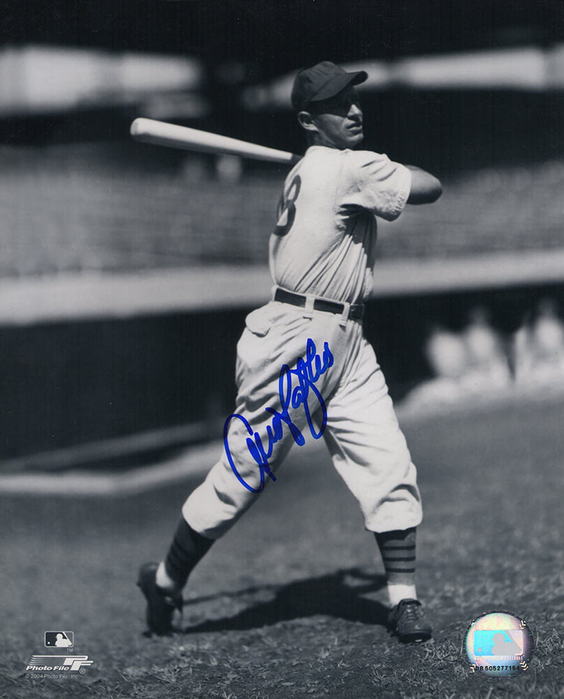 Andy Pafko Chicago Cubs Autographed B&W Swinging Bat 8x10 Photo-Powers Sports Memorabilia