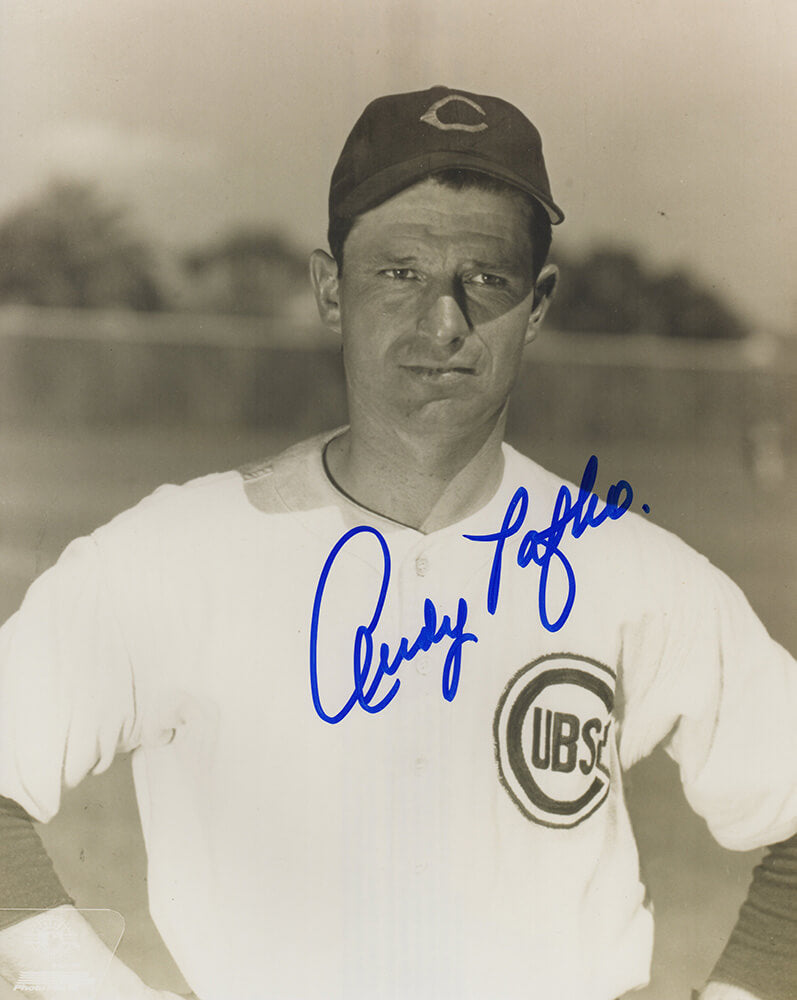 Andy Pafko Chicago Cubs Autographed B&W Close Up Pose 8x10 Photo-Powers Sports Memorabilia