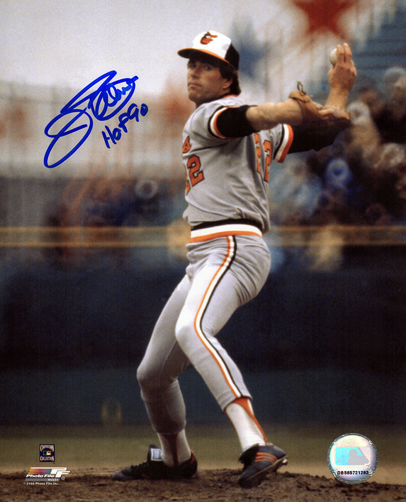 Jim Palmer Autographed Baltimore Orioles Wind Up Pitching 8x10 Photo with HOF'90-Powers Sports Memorabilia