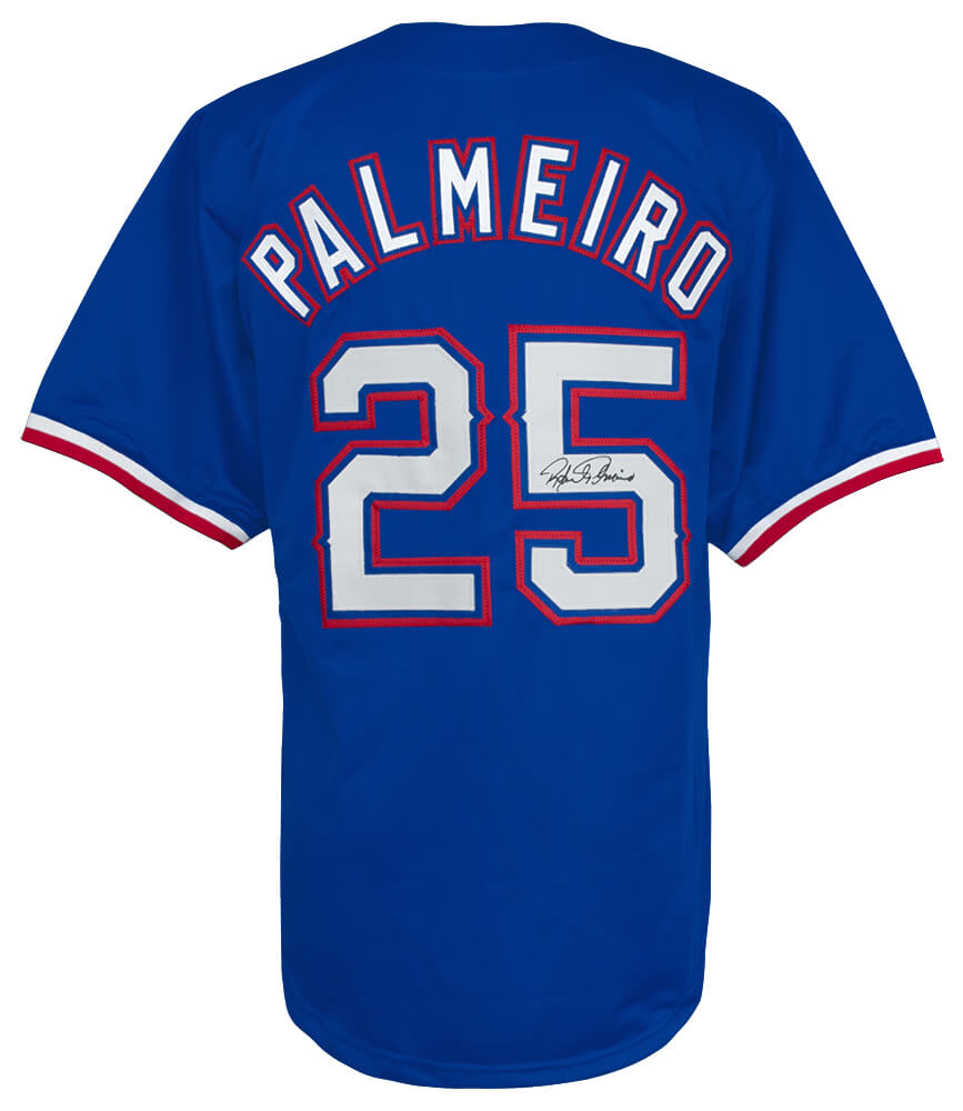 Rafael Palmeiro Autographed Blue Custom Baseball Jersey