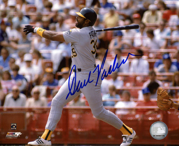 Dave Parker Autographed Oakland Athletics (A's) Swinging Action 8x10 Photo-Powers Sports Memorabilia