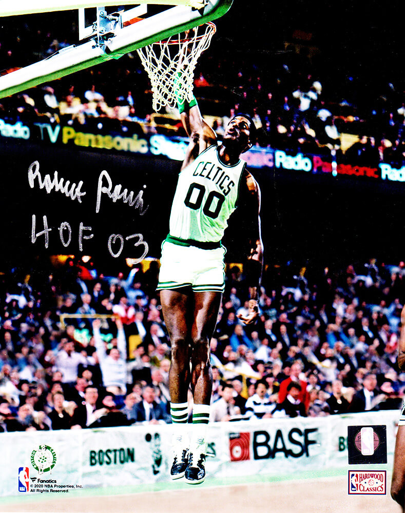Robert Parish Boston Celtics Autographed Dunk 8x10 Photo w/ HOF 03-Powers Sports Memorabilia
