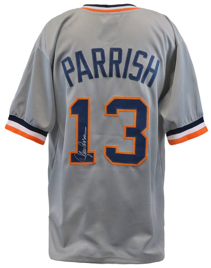 Lance Parrish Autographed Gray Custom Baseball Jersey-Powers Sports Memorabilia