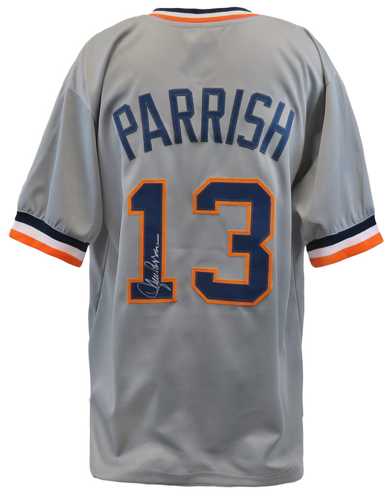 Lance Parrish Autographed Gray Custom Baseball Jersey-Powers Sports Memorabilia