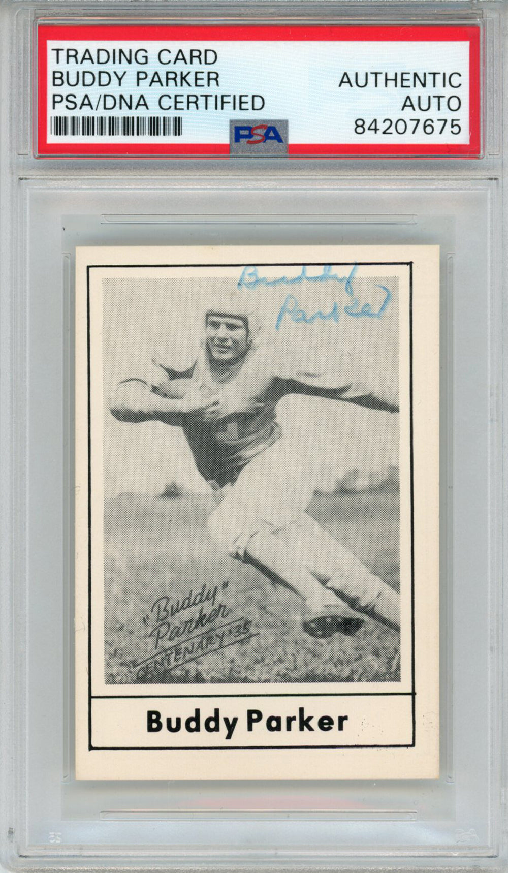 Buddy Parker Chicago Cardinals Signed Card - 1977 Touchdown Club #41 PSA Slab PSA-Powers Sports Memorabilia