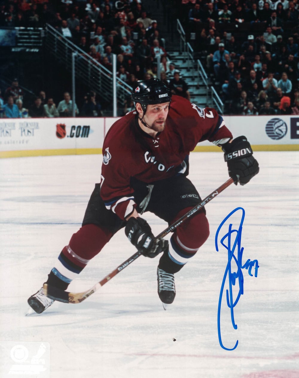 Scott Parker Signed Colorado Avalanche 8x10 Photo PF-Powers Sports Memorabilia
