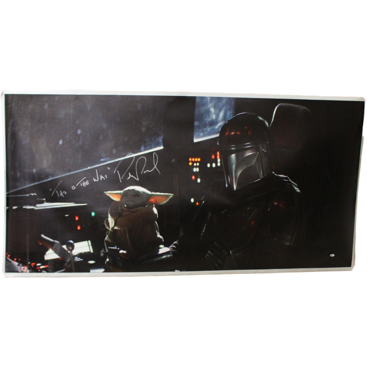 Pedro Pascal Mandalorian 36x48 Signed Canvas This is The Way-Powers Sports Memorabilia