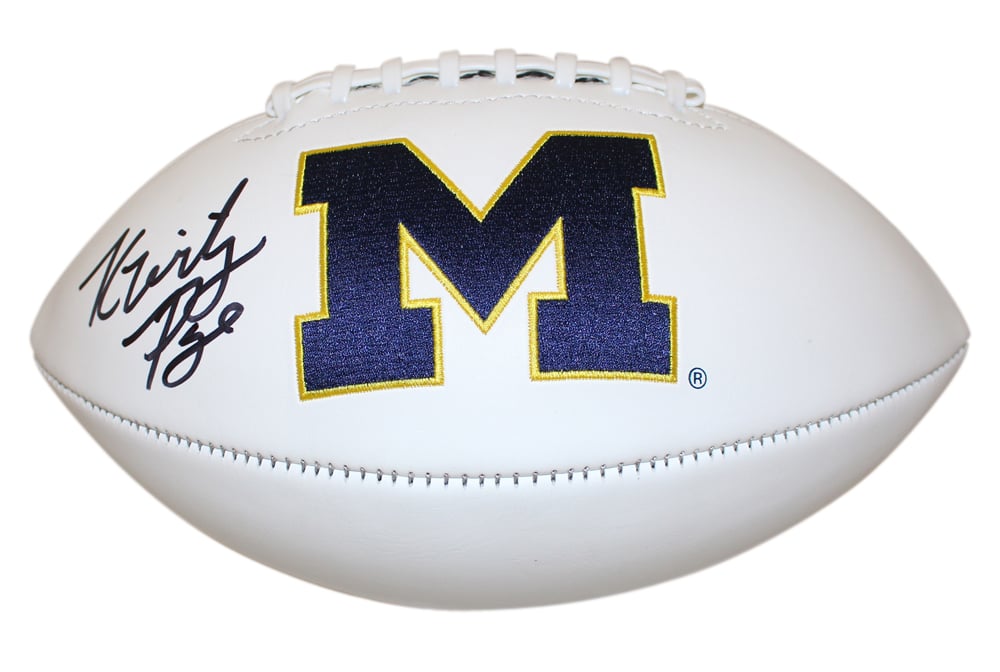 Kwity Paye Signed Michigan Wolverines Logo Football – Beckett Authenticated-Powers Sports Memorabilia