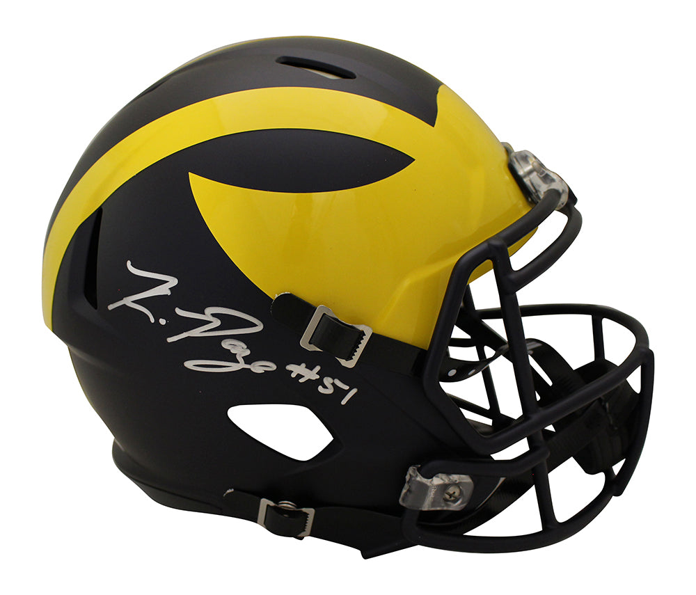 Kwity Paye Michigan Wolverines F/S Speed Signed Helmet Beckett-Powers Sports Memorabilia