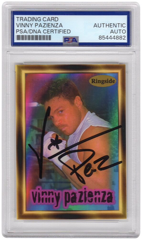 Vinny Pazienza Autographed 1996 Ringside Boxing Card #24 PSA-Powers Sports Memorabilia