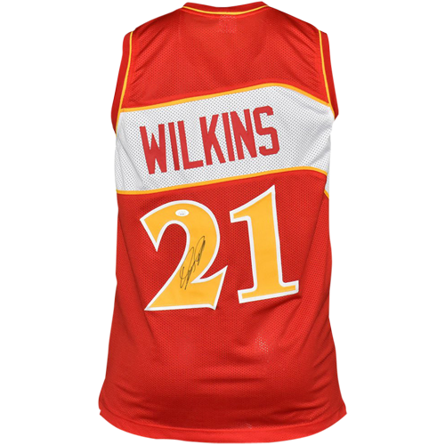 Autographed Dominique Wilkins Atlanta Hawks (Red #21) Custom Jersey - JSA-Powers Sports Memorabilia