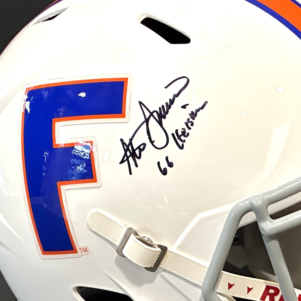 Autographed Steve Spurrier Florida Gators (Throwback) Deluxe Replica Helmet w/ "66 Heisman"-Powers Sports Memorabilia