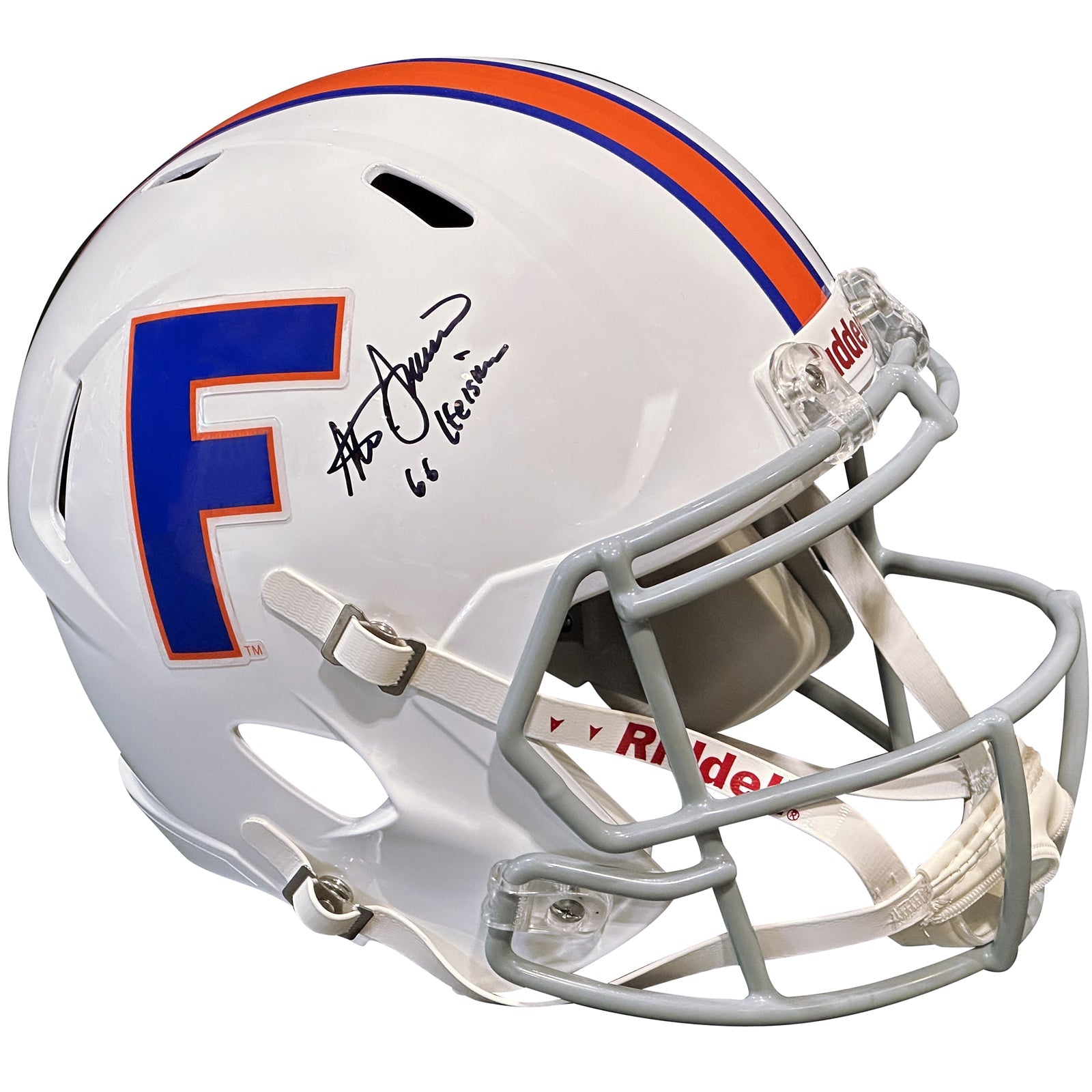 Autographed Steve Spurrier Florida Gators (Throwback) Deluxe Replica Helmet w/ "66 Heisman"-Powers Sports Memorabilia