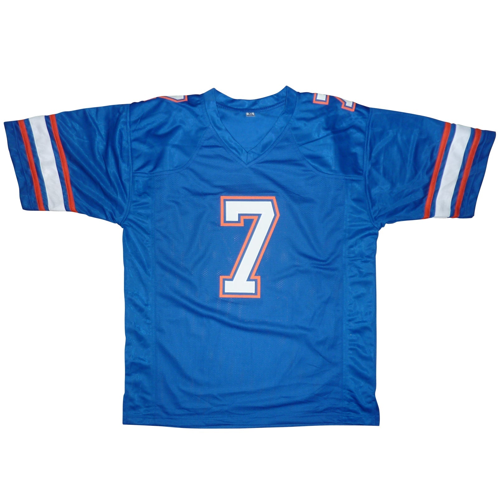Autographed Danny Wuerffel Florida Gators (Blue #7) Custom Jersey w/ "96 Heisman Champs"-Powers Sports Memorabilia