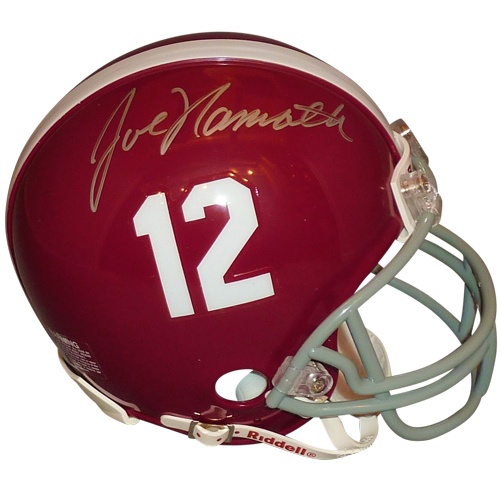 Autographed Joe Namath Alabama Crimson Tide Mini Helmet - JSA-Powers Sports Memorabilia