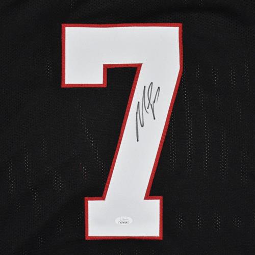 Autographed Michael Vick Atlanta (Black #7) Custom Jersey - JSA-Powers Sports Memorabilia