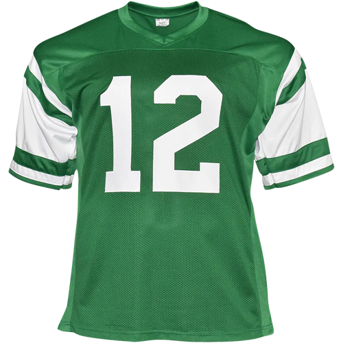 Autographed Joe Namath New York Jets (Green #12) Custom Jersey - Beckett-Powers Sports Memorabilia