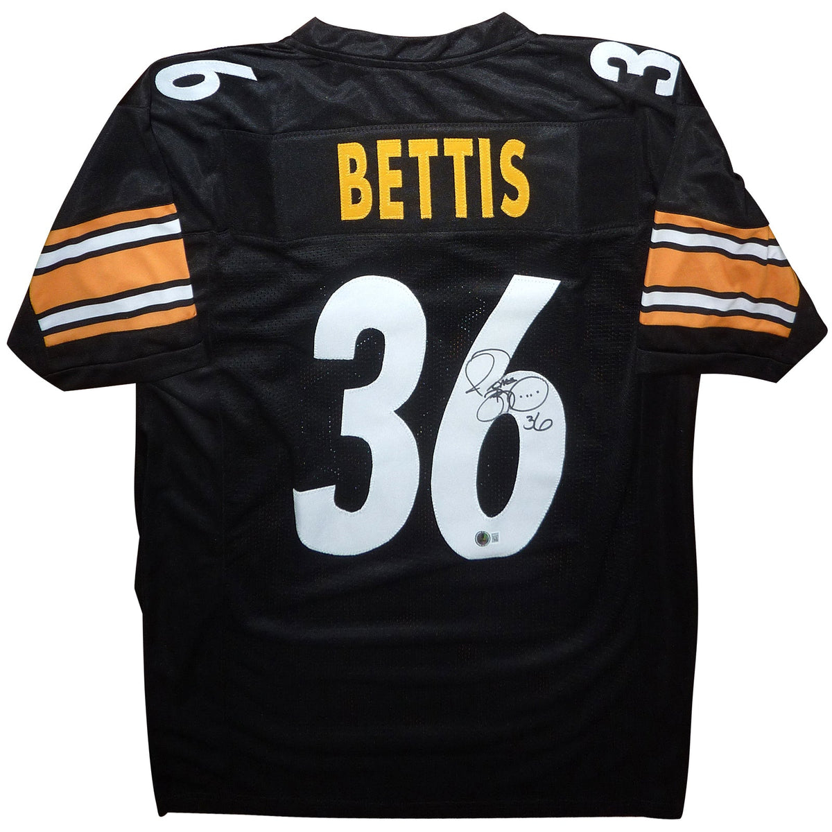 Autographed Jerome Bettis Pittsburgh Steelers (Black #36) Custom Jersey - Beckett-Powers Sports Memorabilia