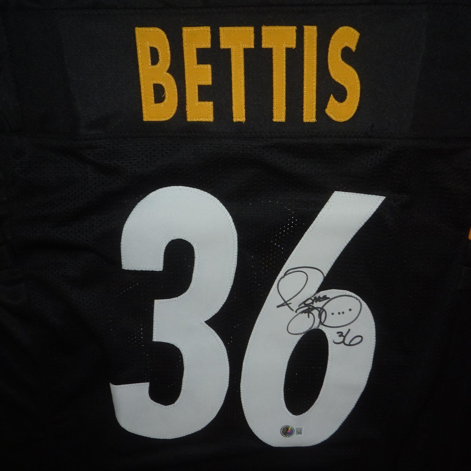 Autographed Jerome Bettis Pittsburgh Steelers (Black #36) Custom Jersey - Beckett-Powers Sports Memorabilia