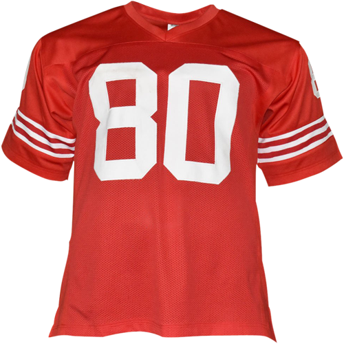 Autographed Jerry Rice San Francisco 49ers (Red #80) Custom Jersey - JSA-Powers Sports Memorabilia