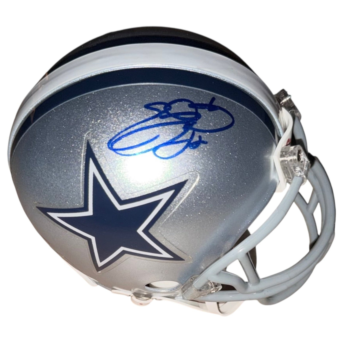Autographed Emmitt Smith Dallas Cowboys Mini Helmet - JSA-Powers Sports Memorabilia