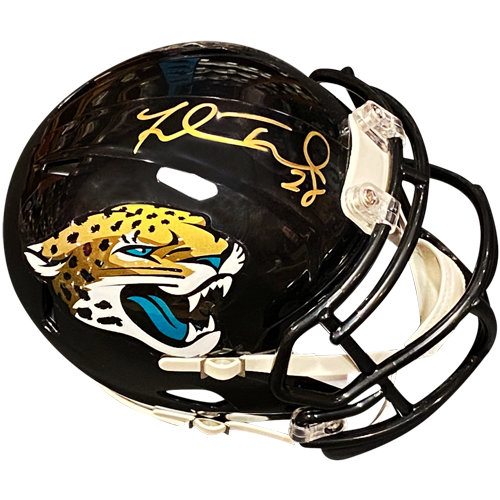 Autographed Fred Taylor Jacksonville Jaguars Mini Helmet-Powers Sports Memorabilia