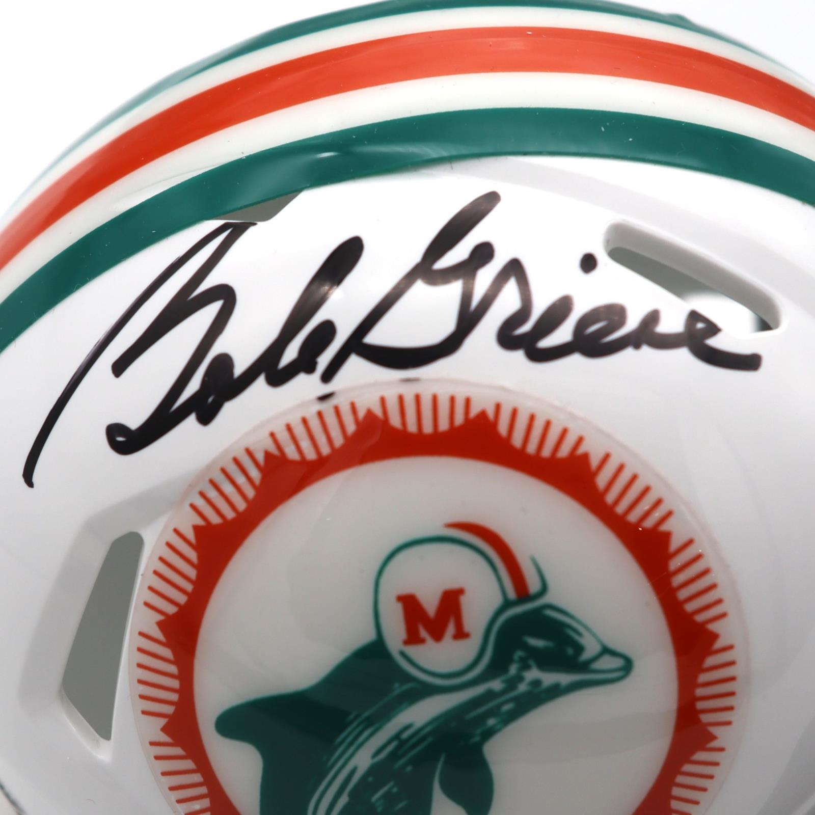 Autographed Bob Griese Miami Dolphins (Throwback 1972) Mini Helmet - JSA-Powers Sports Memorabilia