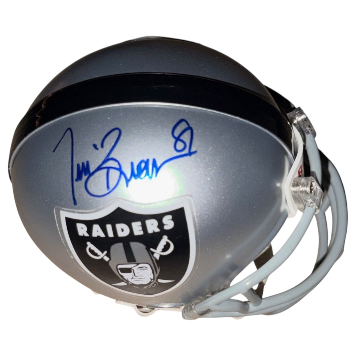Autographed Tim Brown Oakland Raiders Mini Helmet - JSA