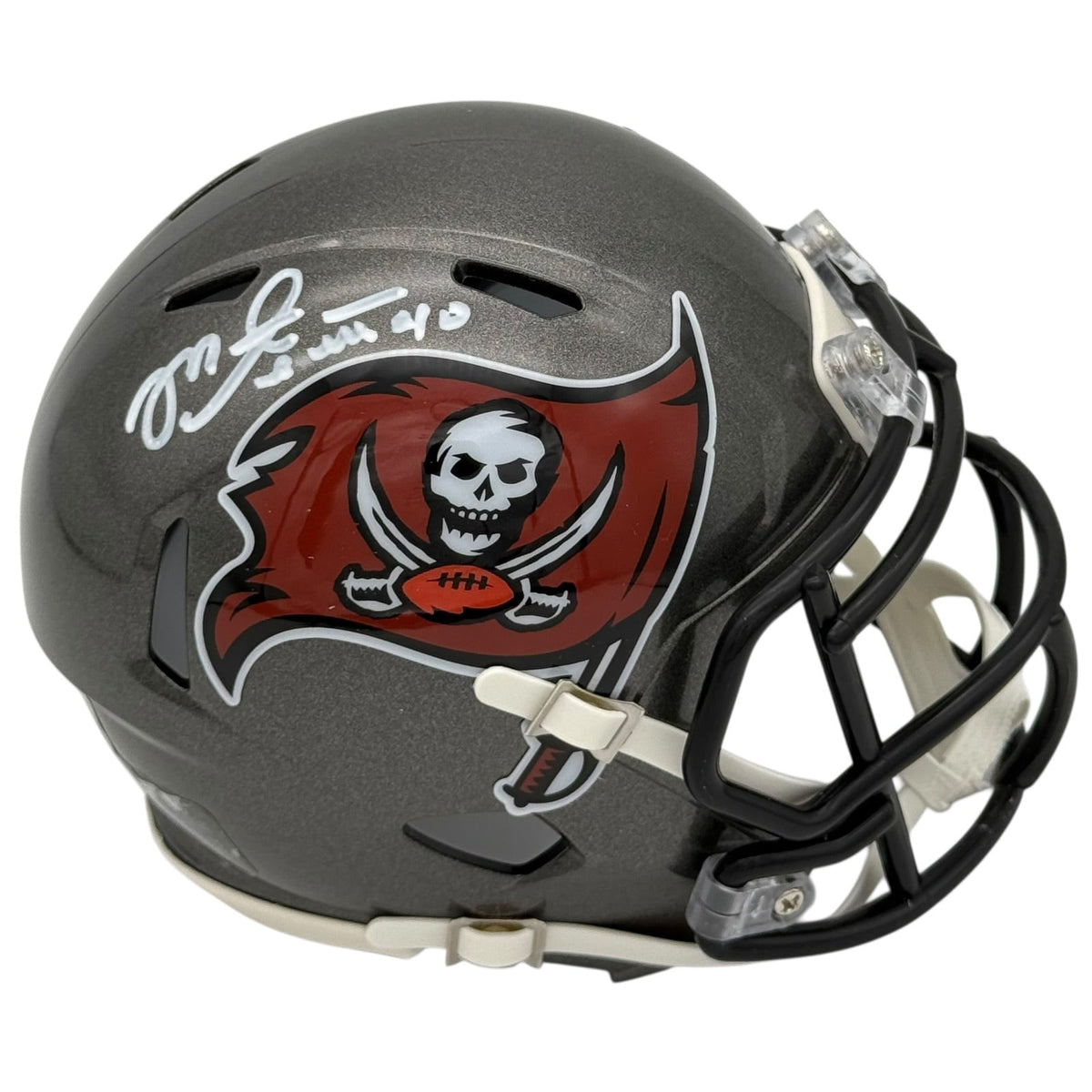 Autographed Mike Alstott Tampa Bay Buccaneers Mini Helmet - JSA-Powers Sports Memorabilia