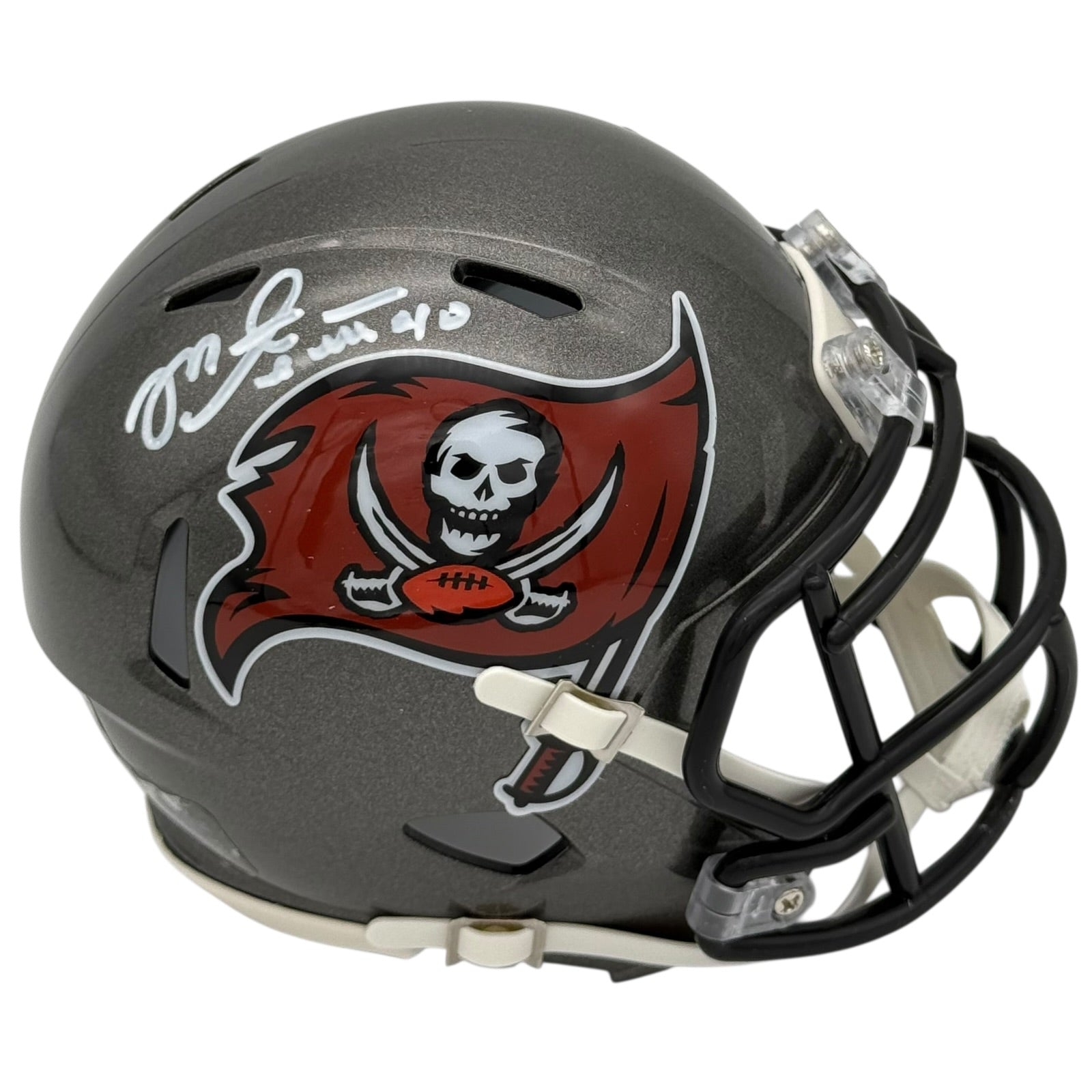 Autographed Mike Alstott Tampa Bay Buccaneers Mini Helmet - JSA-Powers Sports Memorabilia