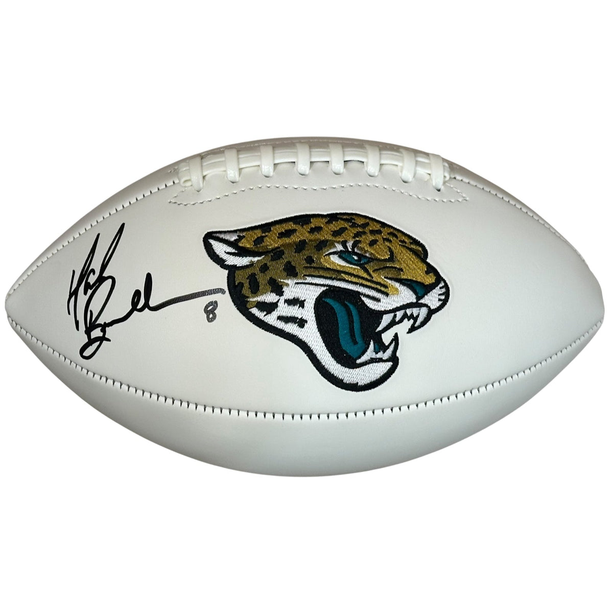Autographed Mark Brunell Jacksonville Jaguars Logo Football-Powers Sports Memorabilia