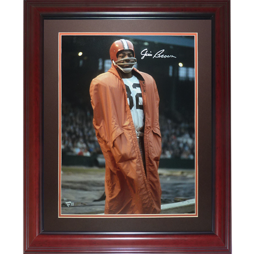 Autographed Jim Brown Cleveland Browns Deluxe Framed 16x20 Photo - Fanatics-Powers Sports Memorabilia