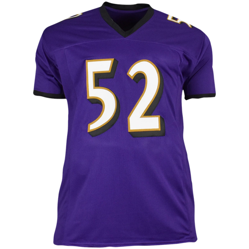 Autographed Ray Lewis Baltimore Ravens (Purple #52) Custom Jersey - Beckett-Powers Sports Memorabilia