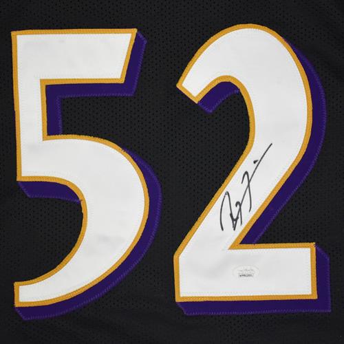 Autographed Ray Lewis Baltimore Ravens (Black #52) Custom Jersey - JSA-Powers Sports Memorabilia