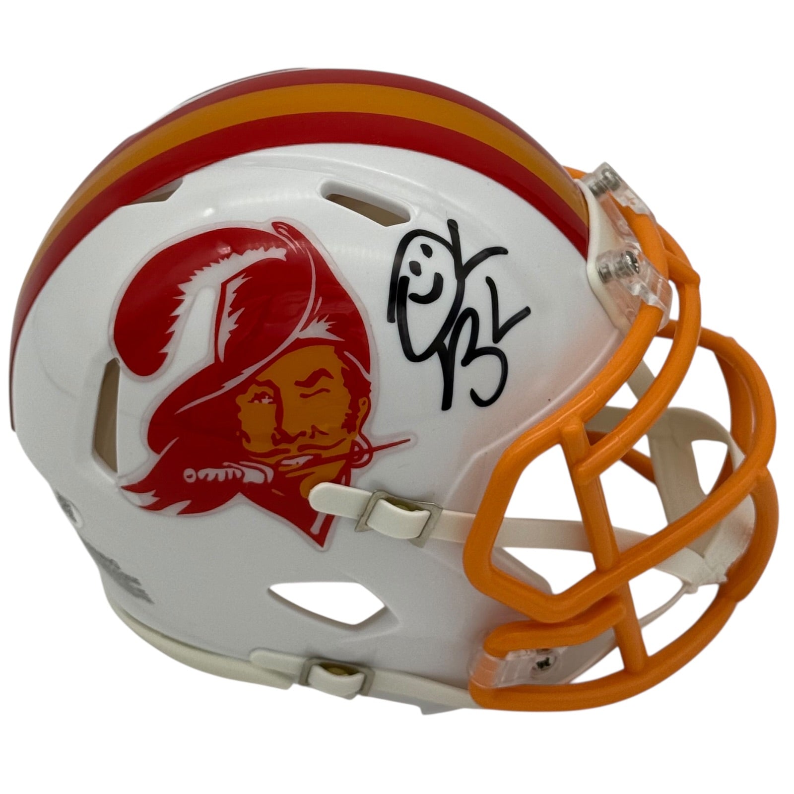 Autographed Derrick Brooks Tampa Bay Buccaneers (Throwback) Mini Helmet - Beckett-Powers Sports Memorabilia