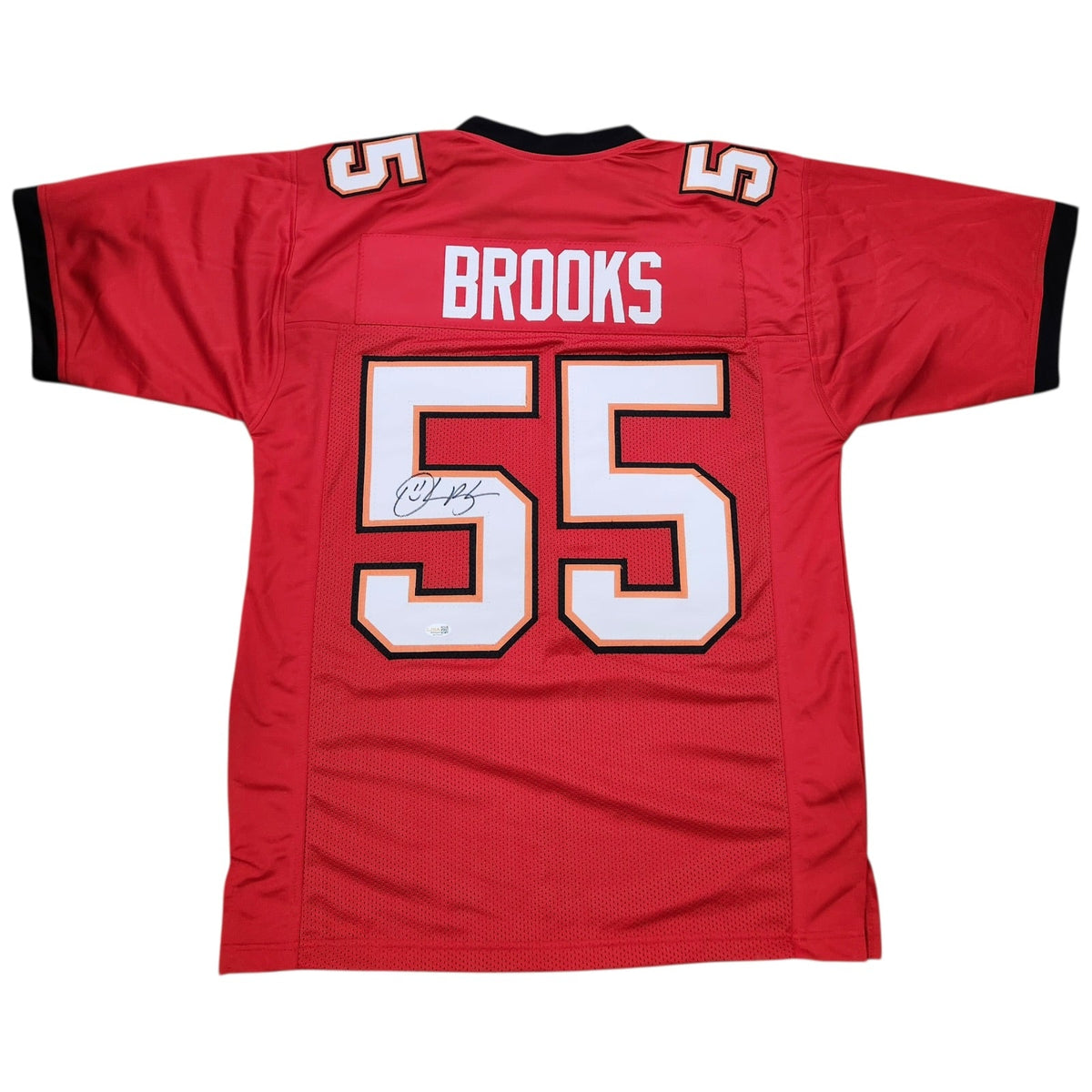 Autographed Derrick Brooks Tampa Bay Buccaneers (Red #55) Custom Jersey - JSA-Powers Sports Memorabilia