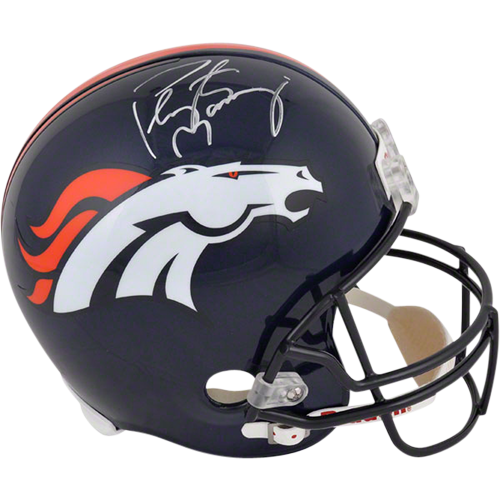 Autographed Peyton Manning Denver Broncos Deluxe Full-Size Replica Helmet - Fanatics Holo-Powers Sports Memorabilia