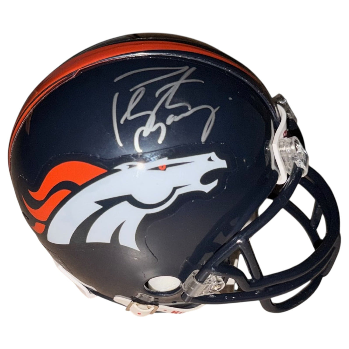 Autographed Peyton Manning Denver Broncos Mini Helmet - JSA