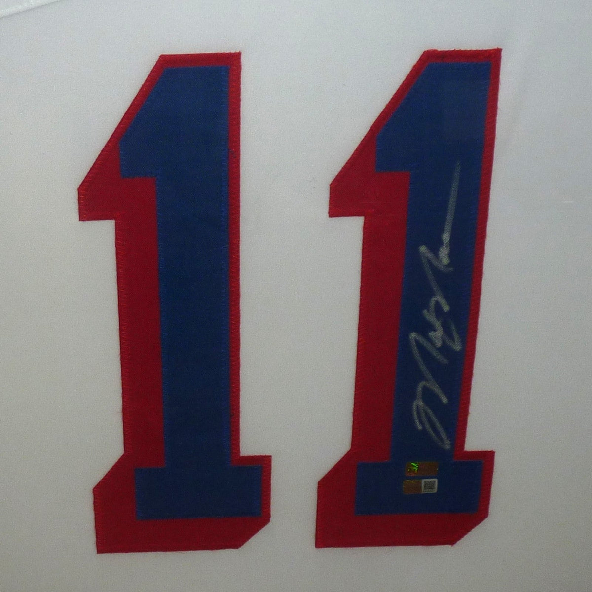 Autographed Mark Messier New York Rangers (White #11) Deluxe Framed Jersey - JSA-Powers Sports Memorabilia