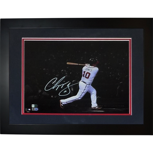Autographed Chipper Jones Atlanta Braves Deluxe Framed 11x14 Photo - JSA-Powers Sports Memorabilia