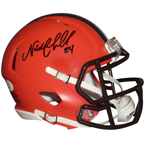 Autographed Nick Chubb Cleveland Browns Mini Helmet - JSA-Powers Sports Memorabilia