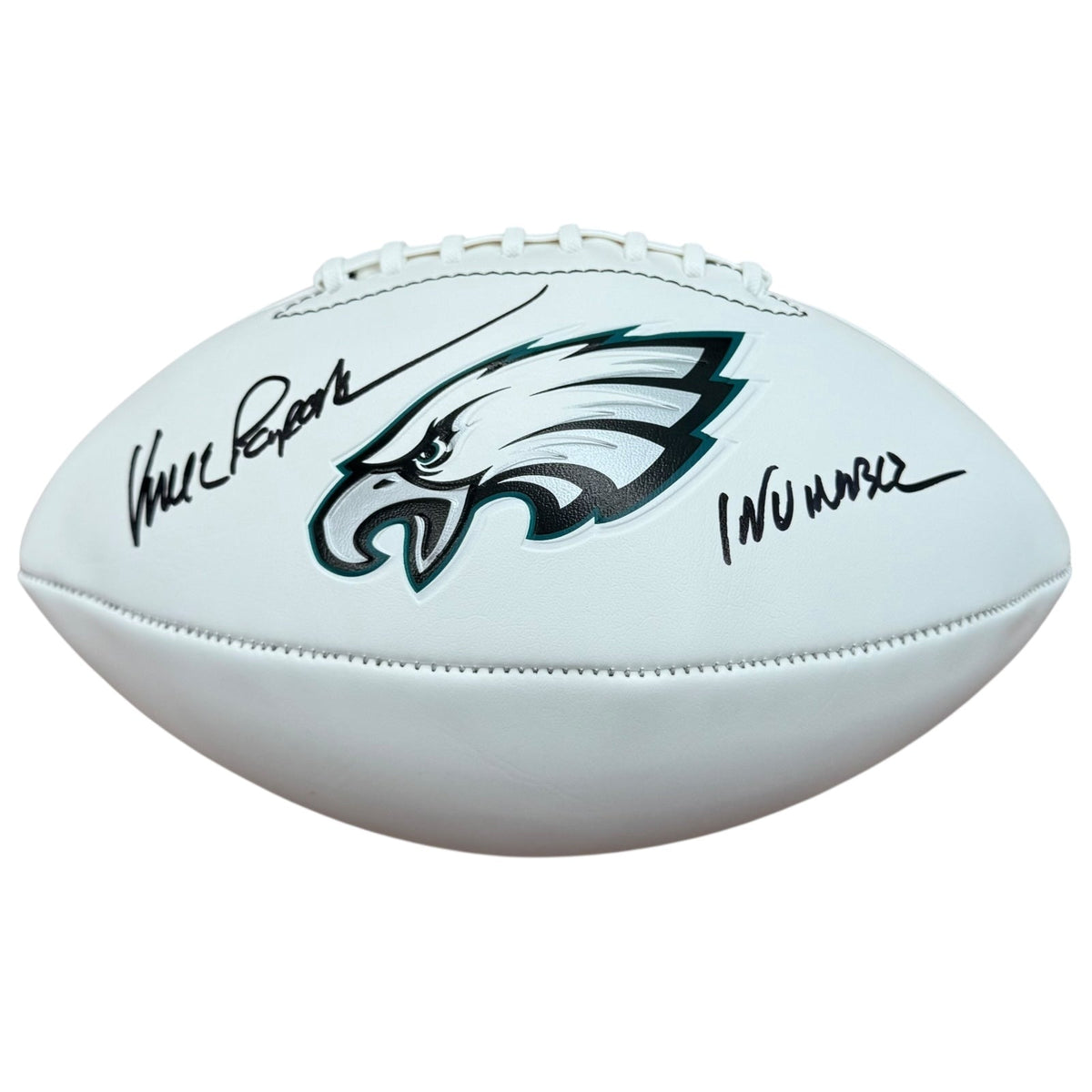 Autographed Vince Papale Philadelphia Eagles Logo Football w/ Invincible Inscription - JSA-Powers Sports Memorabilia