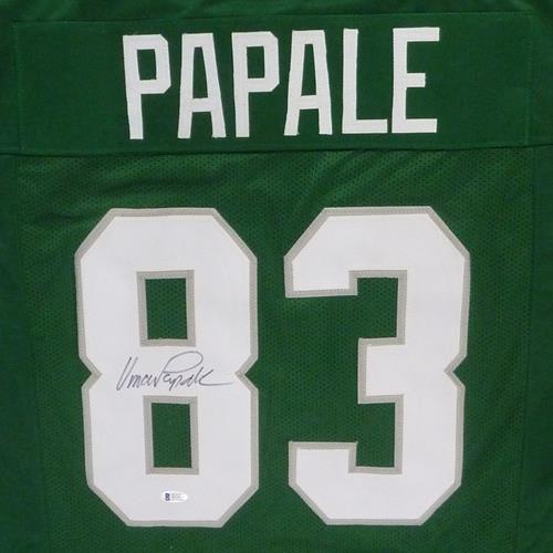 Autographed Vince Papale Philadelphia Eagles (Green #83) Custom Jersey - Beckett-Powers Sports Memorabilia