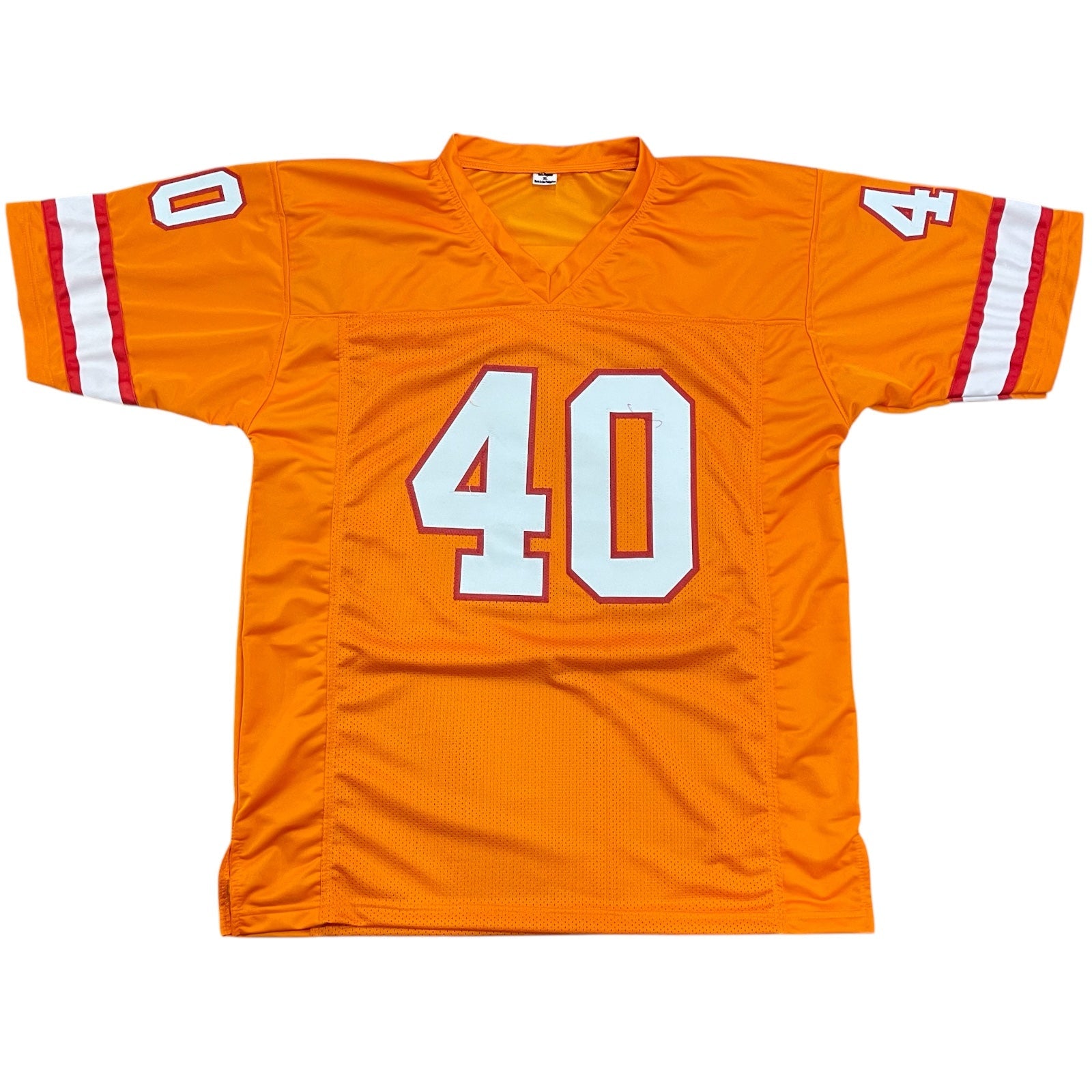 Autographed Mike Alstott Tampa Bay Buccaneers (Throwback Creamsicle #40) Custom Jersey - JSA-Powers Sports Memorabilia