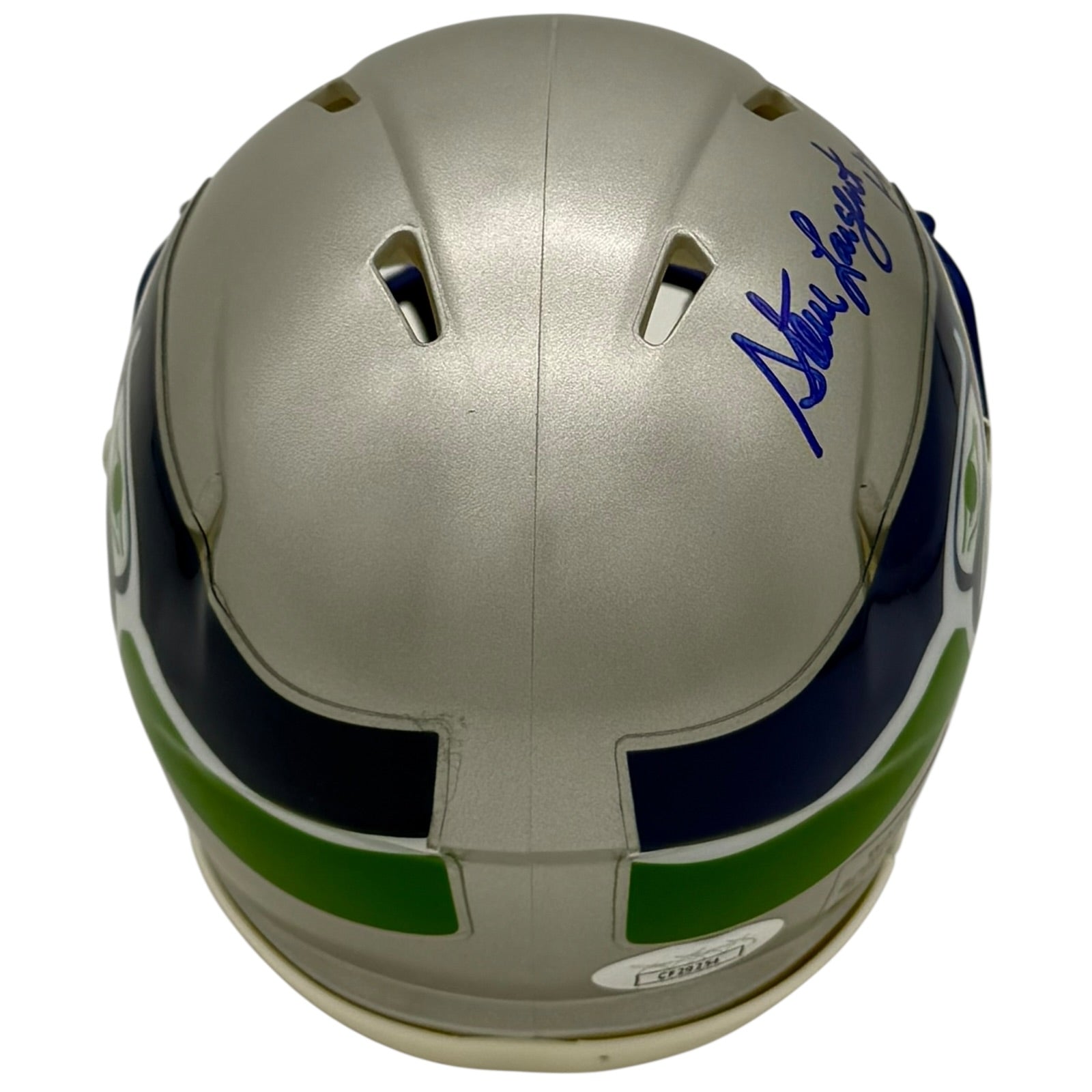 Autographed Steve Largent Seattle Seahawks (Throwback) Mini Helmet w/ "HOF 95" - JSA-Powers Sports Memorabilia
