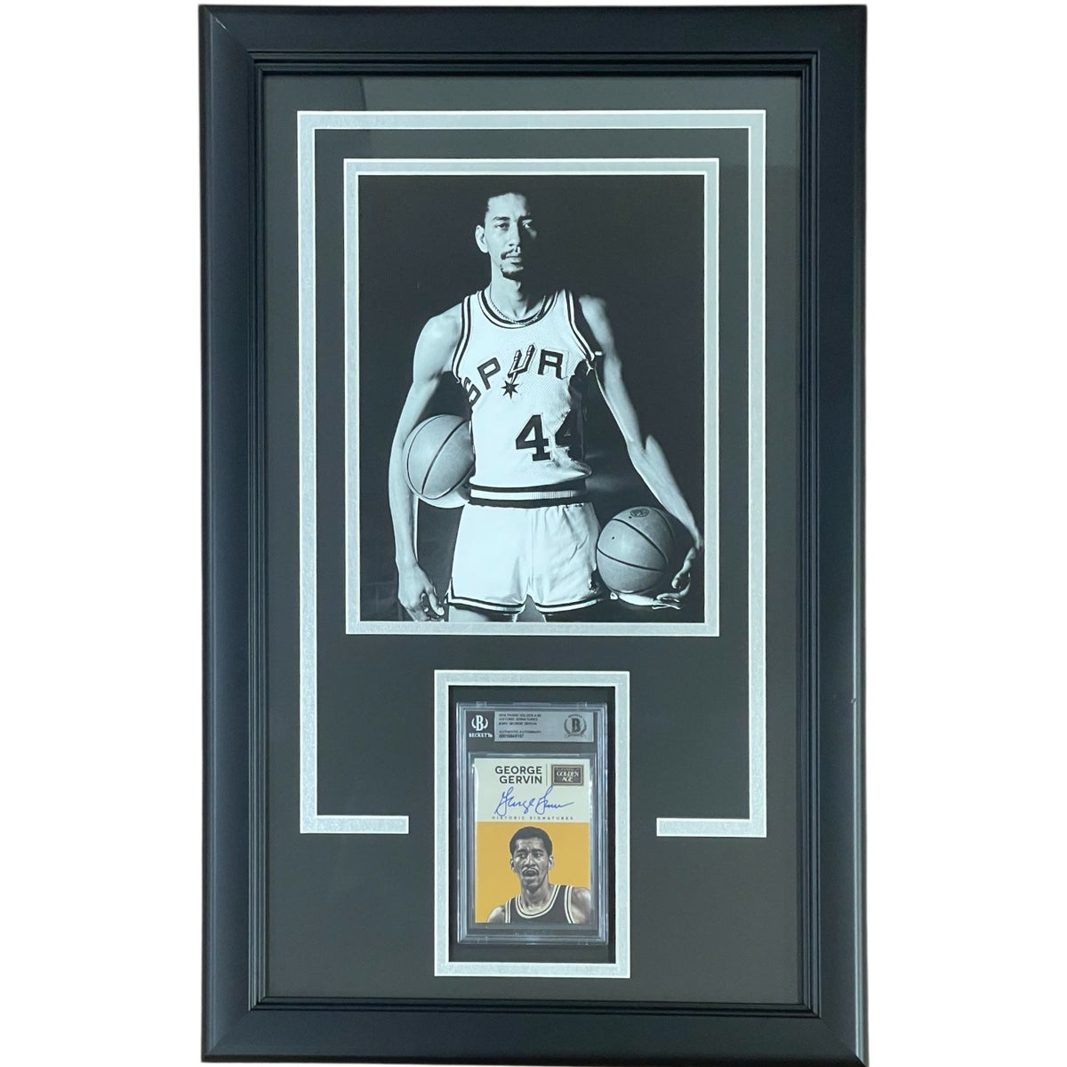 Autographed George Gervin San Antonio Spurs "Signature Series" Frame-Powers Sports Memorabilia