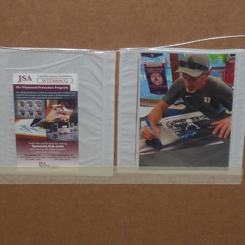 Autographed Christian Laettner Duke Blue Devils (1992 Final Four) Deluxe Framed 16x20 Photo w/ "The Shot", "3/28/92" - JSA-Powers Sports Memorabilia