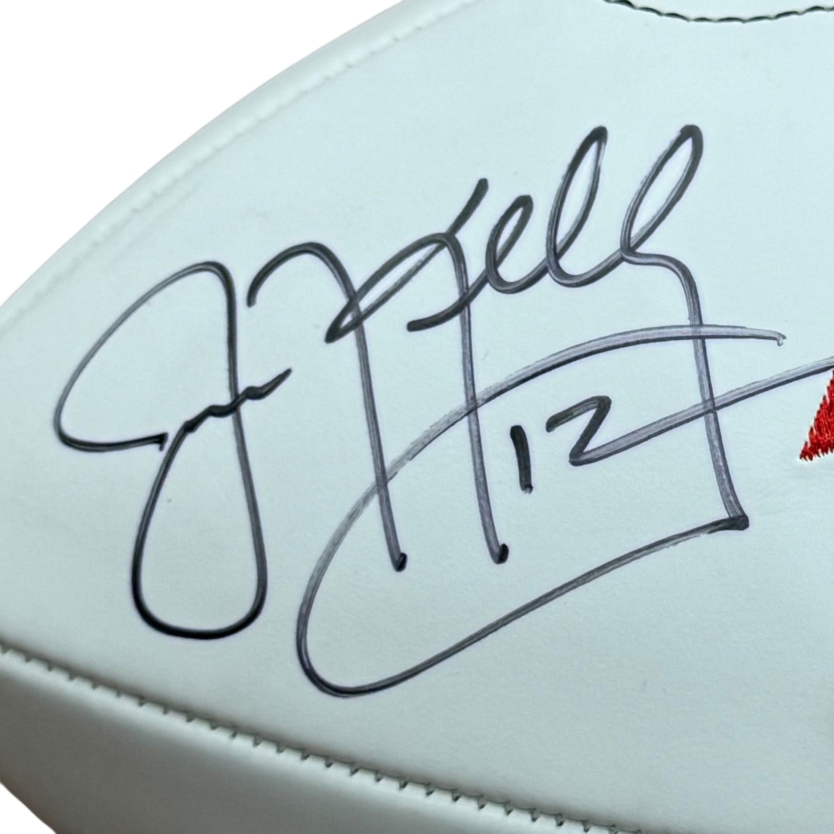 Autographed Jim Kelly Buffalo Bills Logo Football-Powers Sports Memorabilia