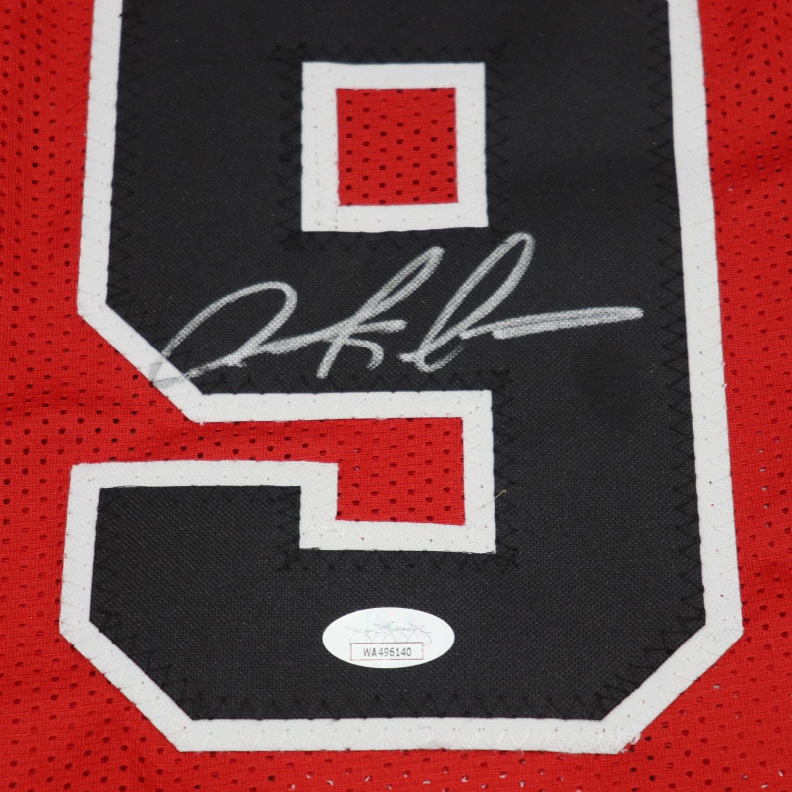 Autographed Dennis Rodman Chicago Bulls (Red #91) Custom Jersey - JSA-Powers Sports Memorabilia