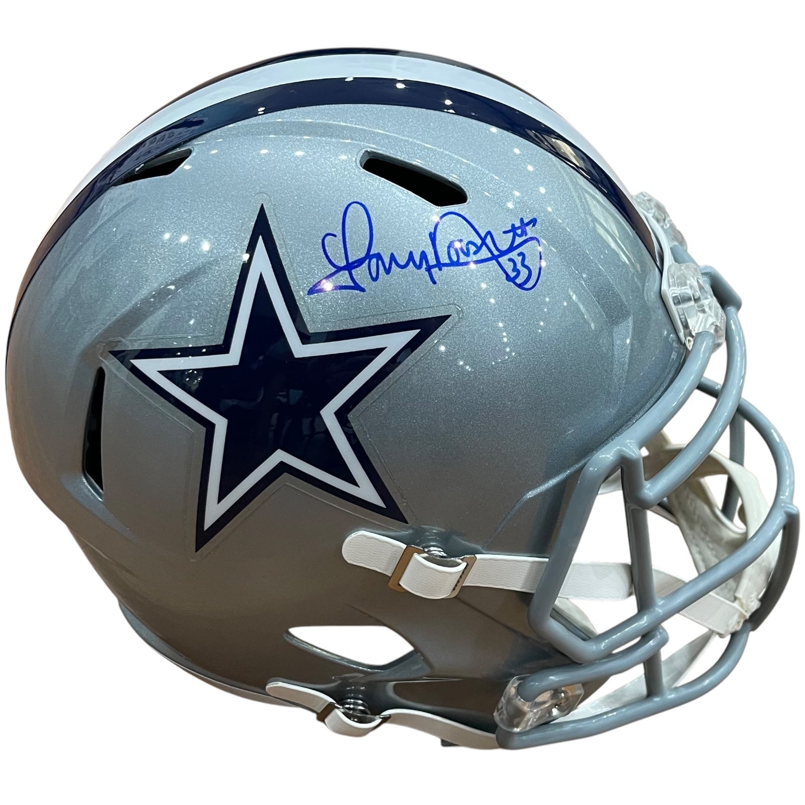 Autographed Tony Dorsett Dallas Cowboys Deluxe Full-Size Replica Helmet - Beckett-Powers Sports Memorabilia